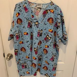 Thanksgiving Scrub Top